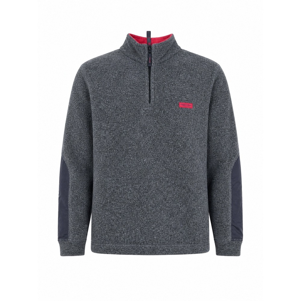 Vintage Abercrombie & Fitch Wool Pullover Mens XL Gray Quarter Zip Hong Kong